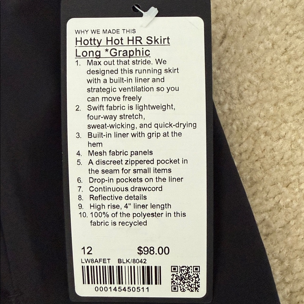 lululemon athletica special edition, hottie hot high-rise skirt, long graphic - Picture 2 of 3